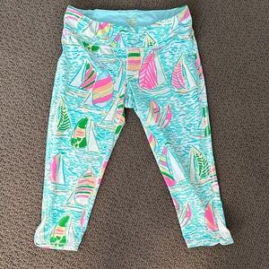 Vibrant Lilly Pulitzer Sailboat Print Women's Leggings